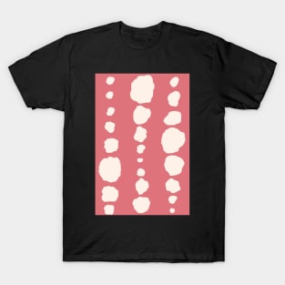 Modern abstract organic polka dots in watermelon piink T-Shirt